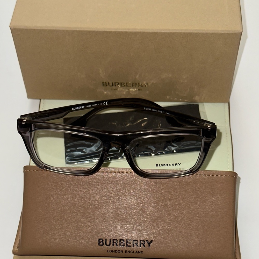 NWT Burberry Glasses Frames (BE2298) Transparent Grey color